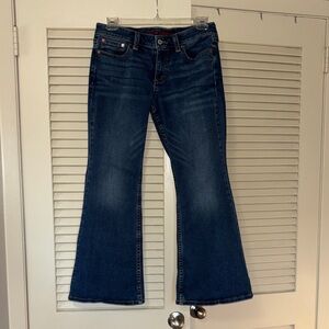 Lucky Brand Dark Blue Low Rise Flare Cut Jeans